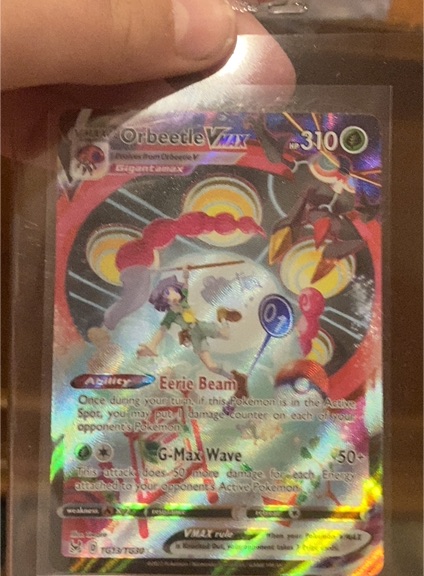 2022 Pokemon Sword & Shield Lost Origin #TG13 Orbeetle VMAX — front