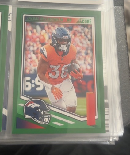 2025 Panini Score Football #54 Jaleel McLaughlin — front