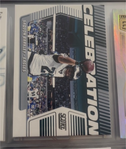 2025 Panini Score #C-SBA Saquon Barkley Celebration — front