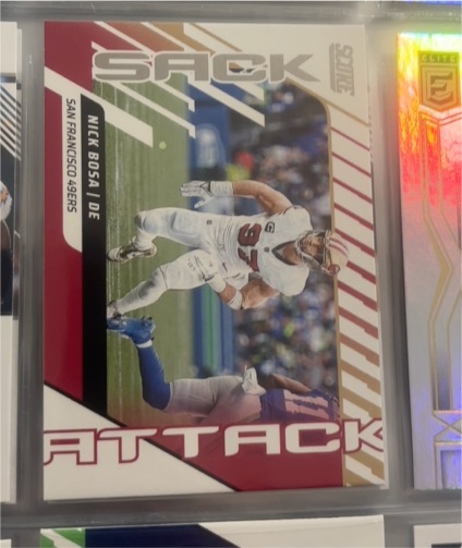2022 Panini Score Sack Attack #SA-NB Nick Bosa — front