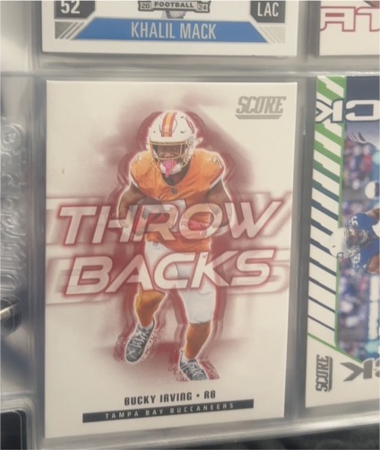 2025 Panini Score Throw Backs #23 Bucky Irving — front