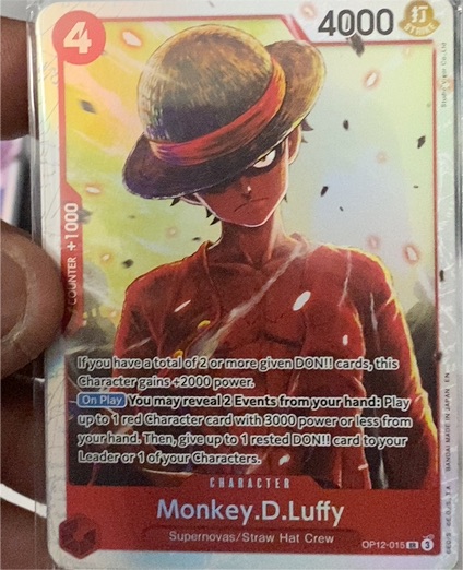 Monkey D. Luffy OP12-015 SR Legacy of the Master — front