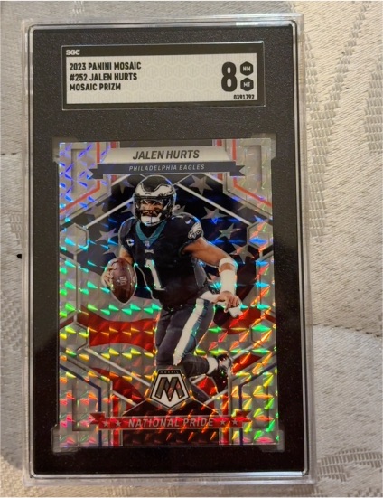 2023 Panini Mosaic #252 Jalen Hurts Mosaic Prizm — front