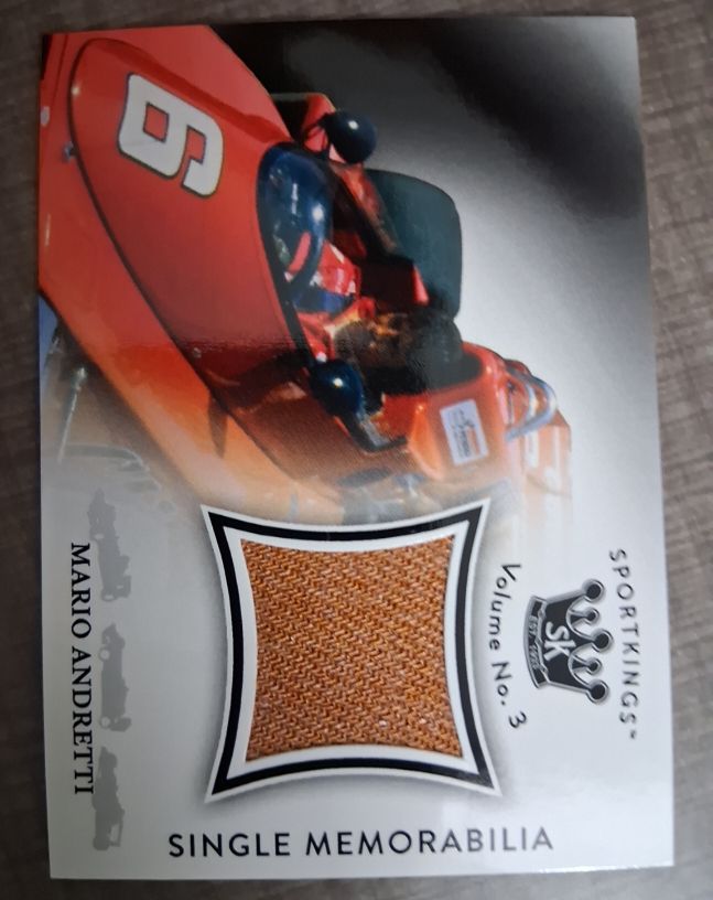 2022 Sportkings Volume 3 Single Memorabilia Mario Andretti — front