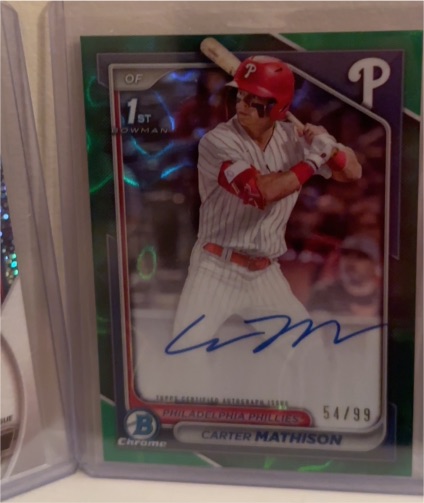 2024 Bowman Draft Chrome #CPA-CMA Carter Mathison — front