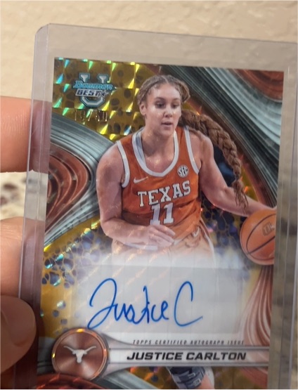 2024-25 Bowman's Best University #B24-JC Justice Carlton — front