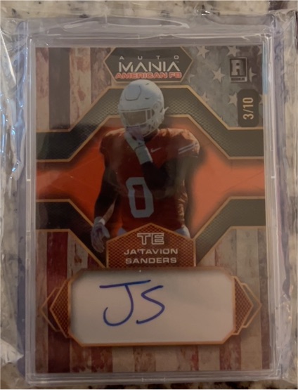2024 Wild Card Auto Mania #AMA-H59 Ja'Tavion Sanders — front