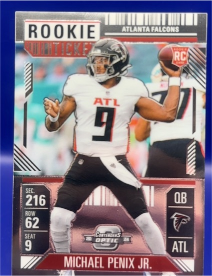 2024 Panini Contenders Optic #216 Michael Penix Jr. Rookie Ticket — front