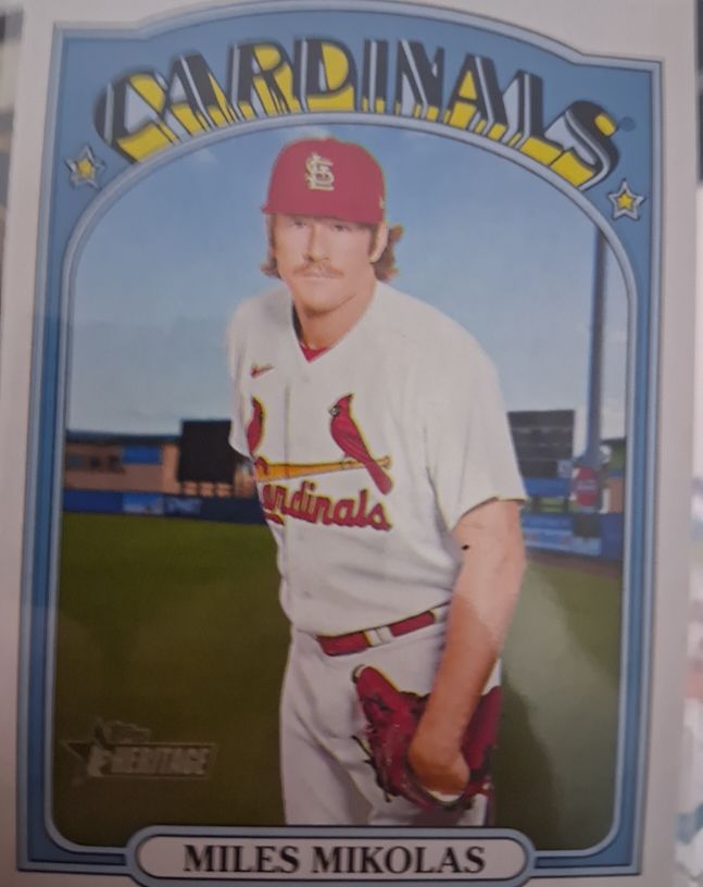2021 Topps Heritage #510 Miles Mikolas — front