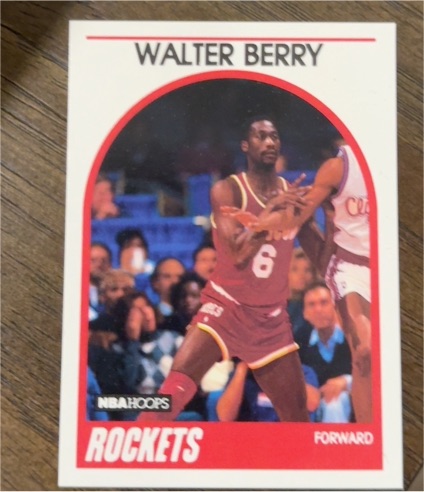 1989-90 Hoops #44 Walter Berry Houston Rockets — front