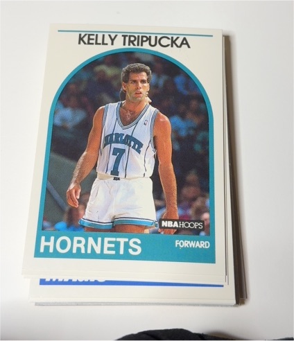 1989-90 NBA Hoops #55 Kelly Tripucka Charlotte Hornets — front