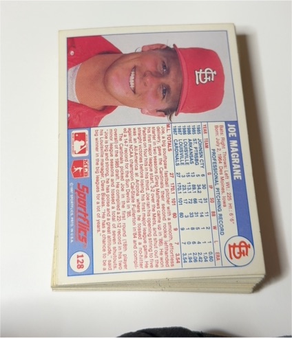 1987 Post Cereal #128 Joe Magrane — front