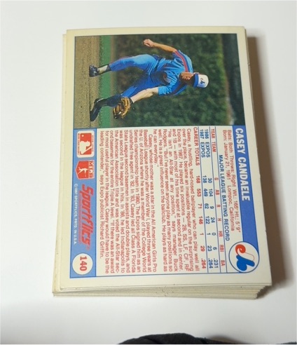 1988 Sportflics #140 Casey Candaele — front