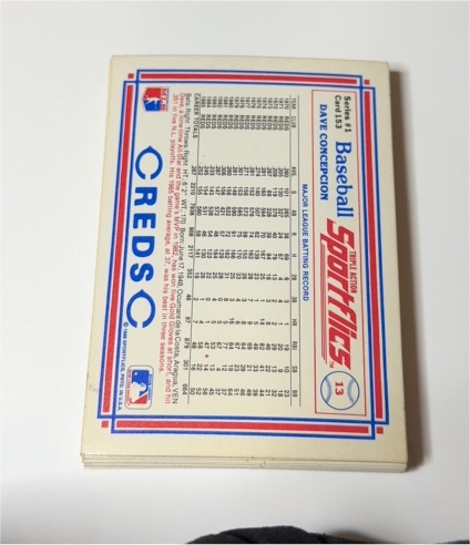 1986 Sportflics #13 Dave Concepcion — front