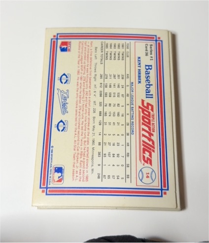 1986 Sportflics #14 Kent Hrbek — front