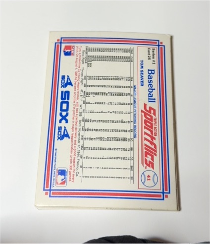 1986 Sportflics #25 Tom Seaver — front