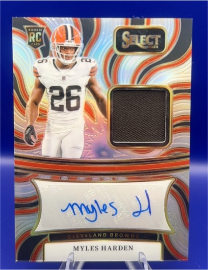 2024 Panini Select Rookie Signature Memorabilia Myles Harden — front
