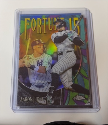2025 Topps Chrome Fortune 15 #F15-1 Aaron Judge — front