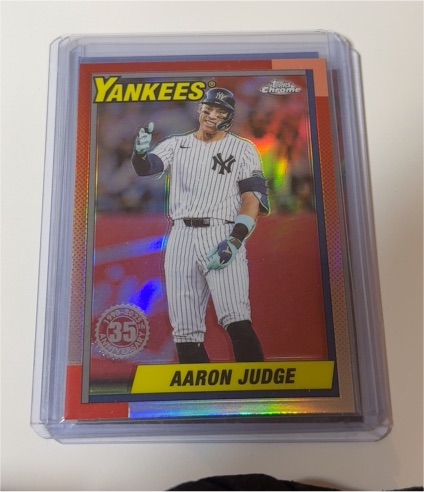 2025 Topps Chrome #90CB-11 Aaron Judge 1990 35th Anniversary Yankees — front