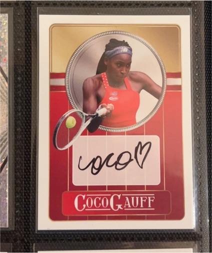2021 NextStarCards Coco Gauff FACSIMILE Auto Card — front