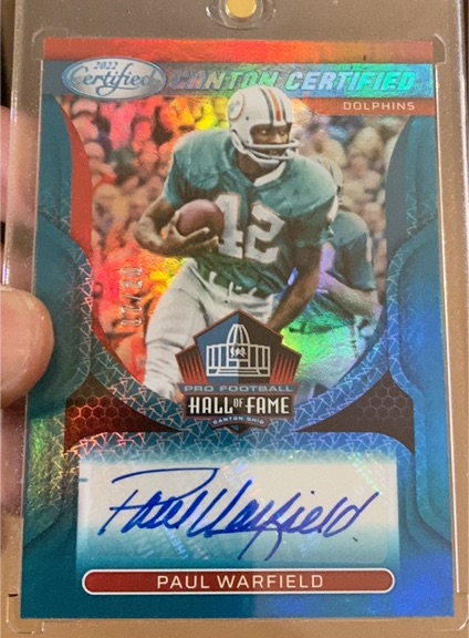 2022 Panini Certified Canton Certified Paul Warfield Autograph — front