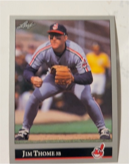 1992 Leaf #299 Jim Thome Cleveland Indians — front