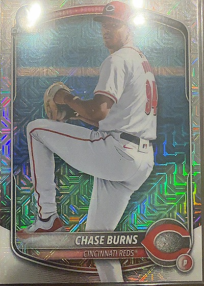2025 Bowman Chrome Prospects #BCP-122 Chase Burns — front