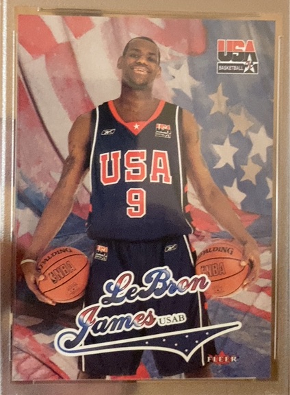 2004 Fleer USA Basketball #USAB LeBron James — front
