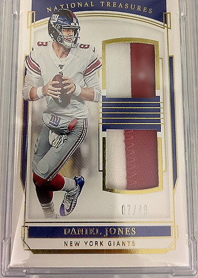 2019 Panini National Treasures #07/49 Daniel Jones — front