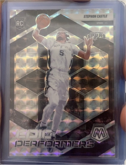 2024-25 Panini Mosaic Epic Performers Silver Prizm #15 Stephon Castle — front