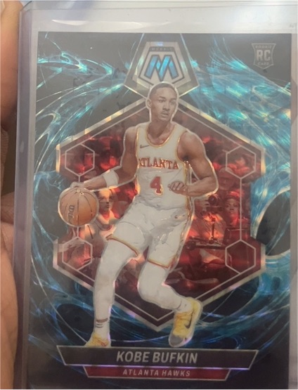 2023-24 Panini Mosaic Basketball Green Mosaic Prizm #201 Kobe Bufkin — front
