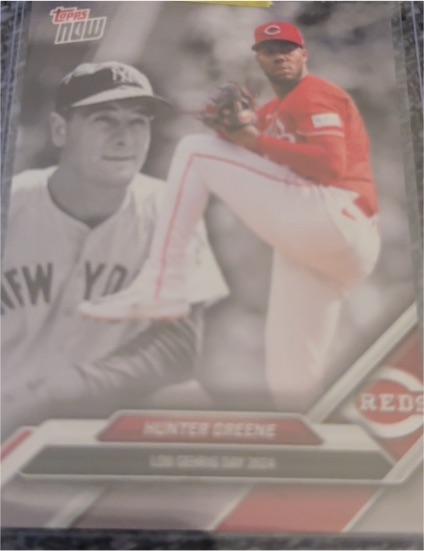 2024 Topps Now Lou Gehrig Day #LGD-25 Hunter Greene — front