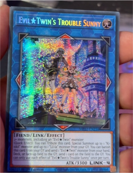 2022 Yu-Gi-Oh! MP22-EN216 Evil Twin's Trouble Sunny — front