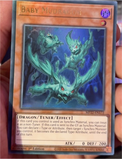 2021 Yu-Gi-Oh! MP22-EN172 Baby Mudragon — front