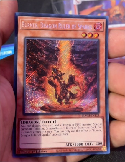 2010 Yu-Gi-Oh! DAMA-EN014 Burner, Dragon Ruler of Sparks — front