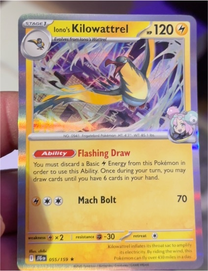 2025 Pokémon Journey Together #055 Iono's Kilowattrel — front