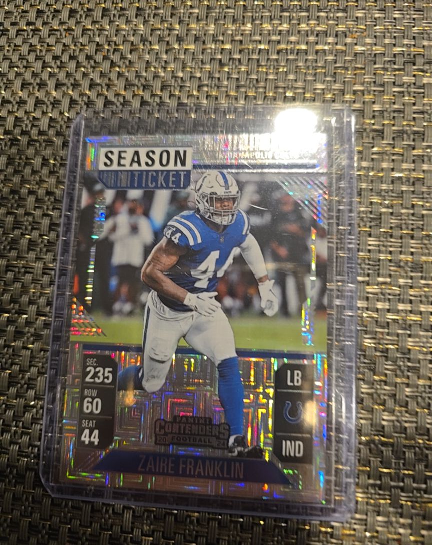 2024 Panini Contenders Season Ticket #44 Zaire Franklin — front