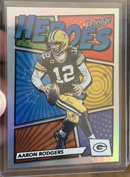 2022 Panini Prestige Heroes #H-1 Aaron Rodgers — front
