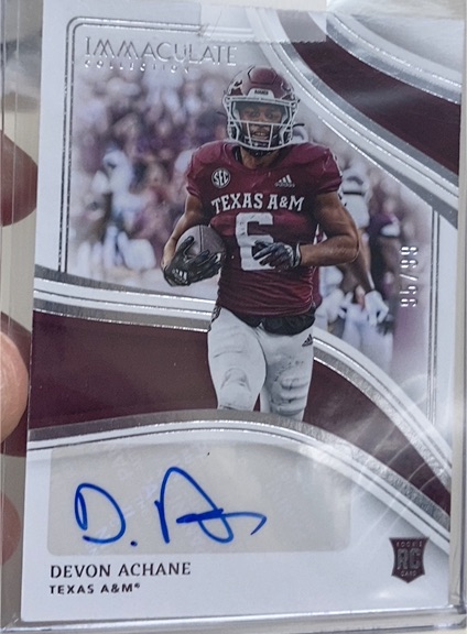 2023 Panini Immaculate Collegiate #RA-DA Devon Achane — front