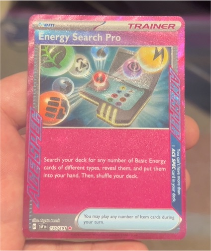 2024 Pokémon SV08: Surging Sparks #176 Energy Search Pro — front