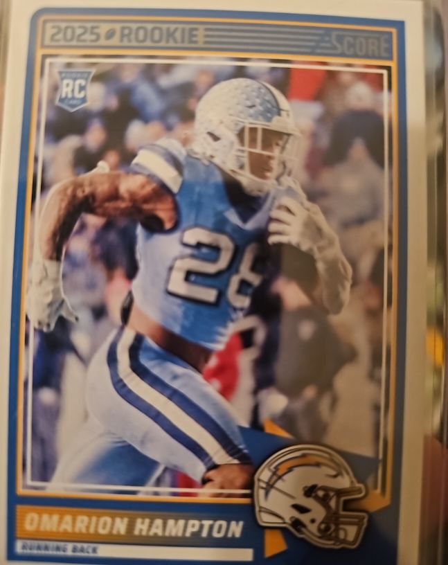 2025 Panini Score #37 Omarion Hampton — front