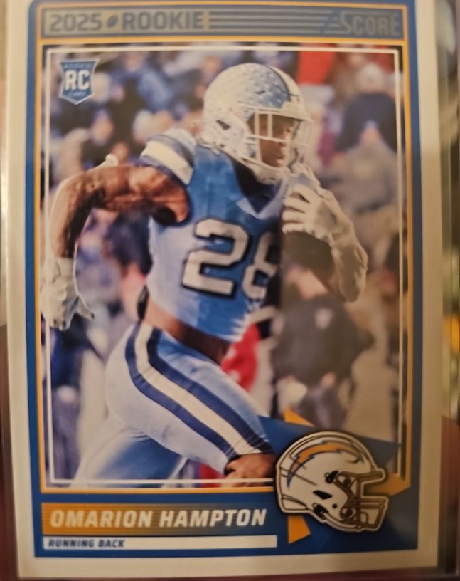 2025 Panini Score #37 Omarion Hampton — front