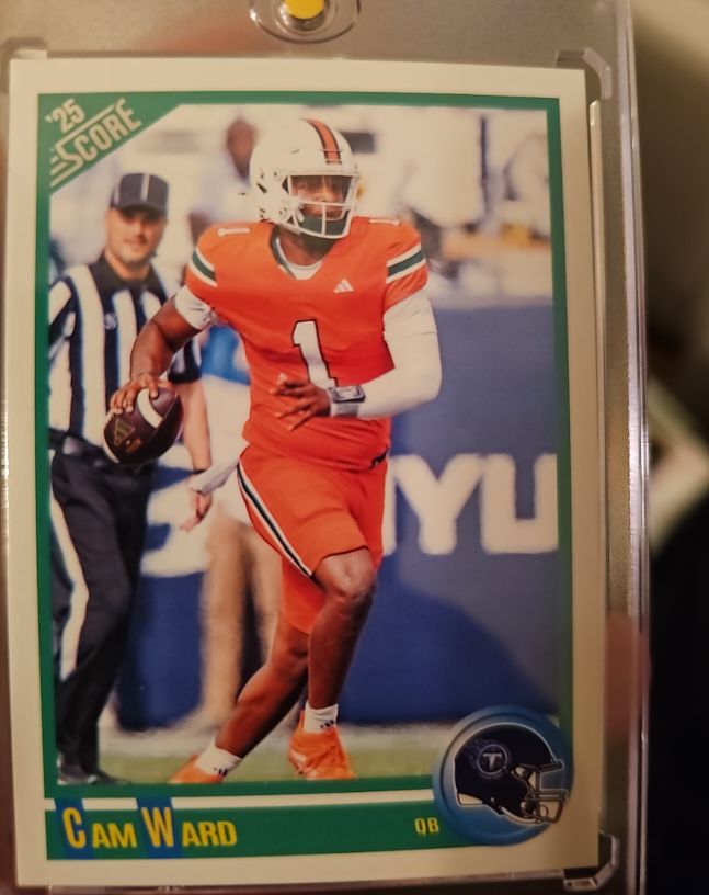 2025 Score #4 Cam Ward Anniversary Rookie Tennessee Titans — front