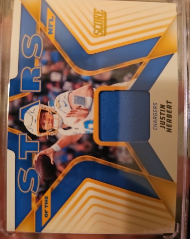 2025 Panini Score Stars of the NFL #SNJ-JHT Justin Herbert — front