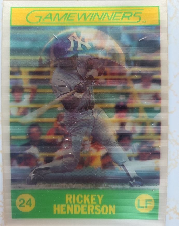 1988 Sportflics Gamewinners #8 Rickey Henderson — front