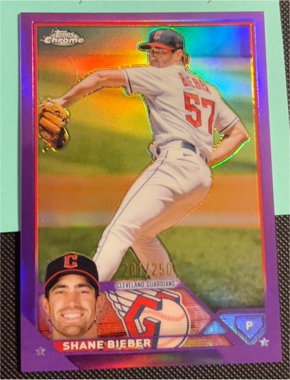 2023 Topps Chrome #118 Shane Bieber — front
