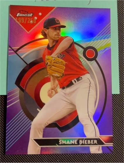 2023 Topps Finest #28 Shane Bieber — front