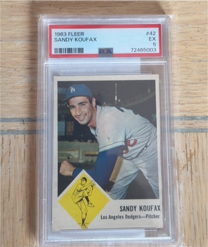 1963 Fleer #42 Sandy Koufax — front
