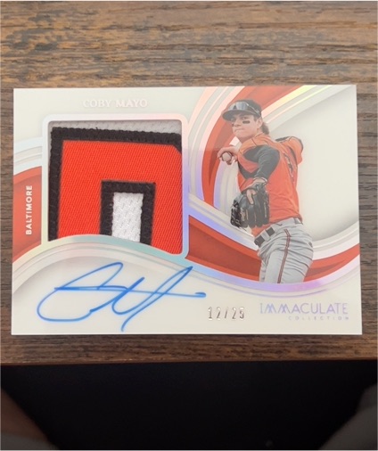 2023 Panini Immaculate Collection Coby Mayo #12/25 — front