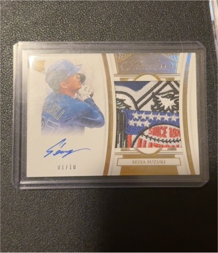 2022 Panini Flawless Rookie Patch Signatures Auto Seiya Suzuki — front
